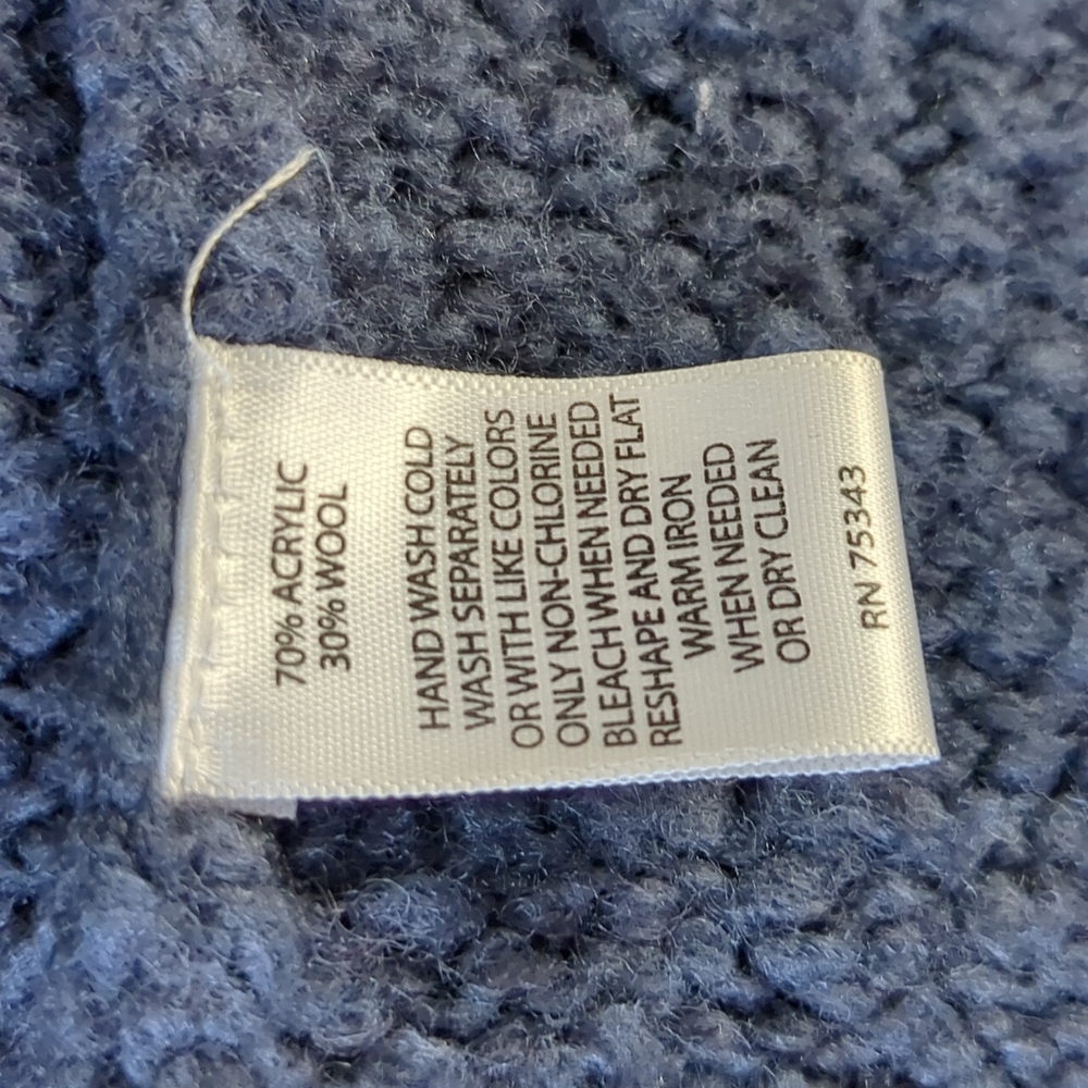 Aphorism Blue Wool Button Up Cardigan Size Medium - Picture 5 of 6